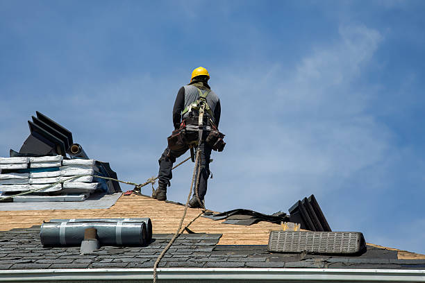 Professional Roof Replacement technician working in Highmount, NY